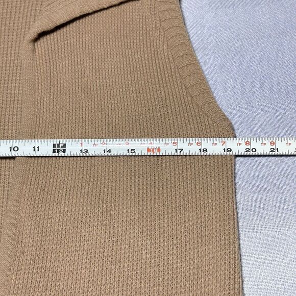Vintage 70s 80s‎ Montgomery Ward Sleeveless Brown Cardigan Women's Size Medium - Picture 8 of 9